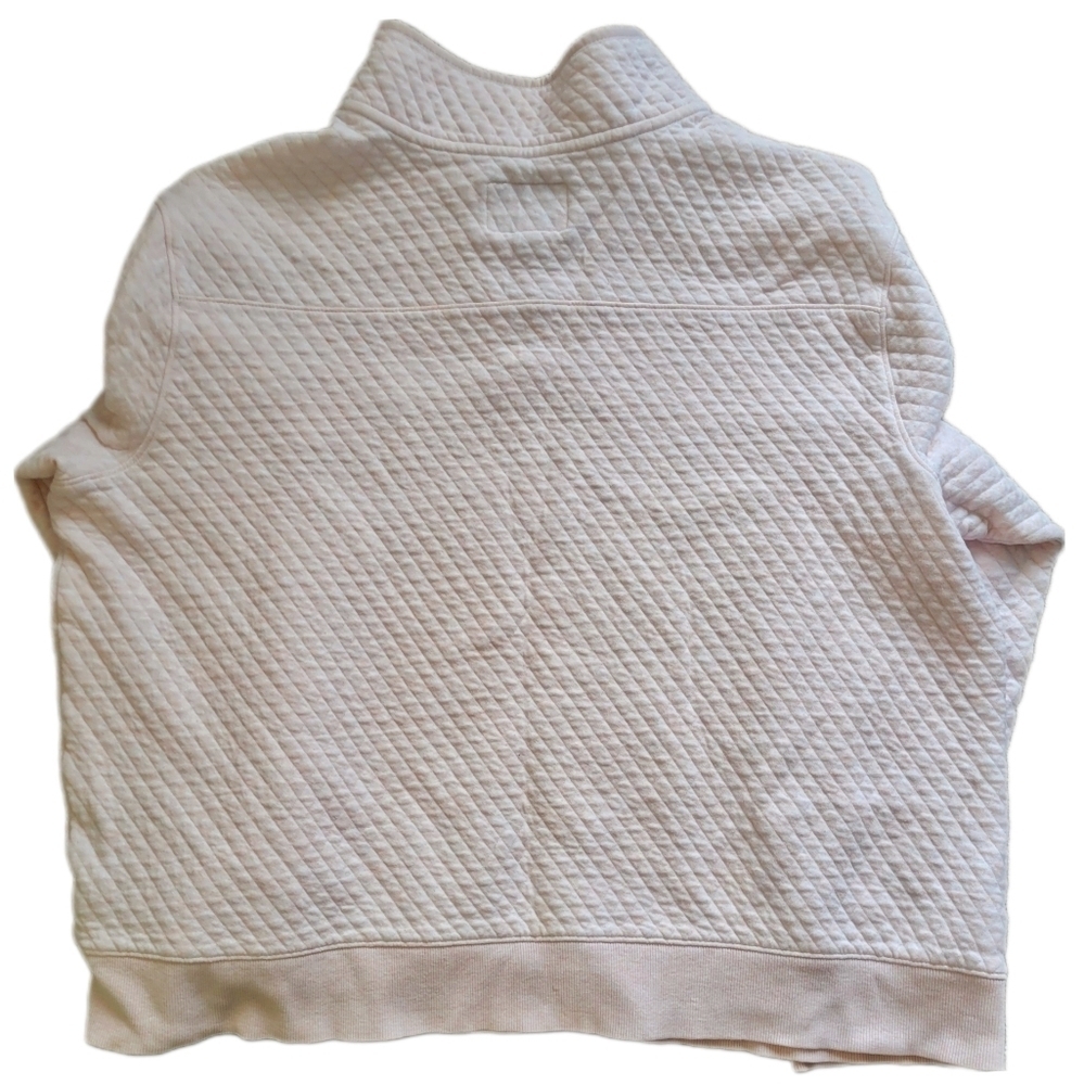 Goodfellow & Co \ Men's Quilted Snap Pullover / Pink & White / XXL - Picture 5 of 9
